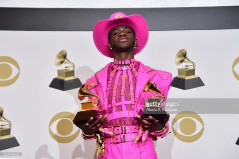 LOS ANGELES, CALIFORNIA - JANUARY 26: Lil Nas X, winner of Best Pop Duo/Group Performance for Old Town Road and Best Music Video for Old Town Road (Official Movie), poses in the press room during the 62nd Annual GRAMMY Awards at STAPLES Center on January 26, 2020 in Los Angeles, California. (Photo by Alberto E. Rodriguez/Getty Images for The Recording Academy)