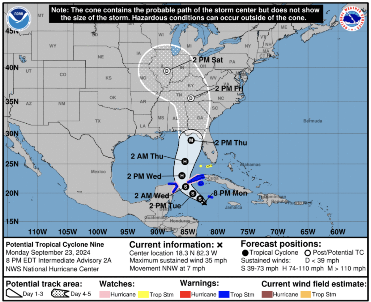 Hurricane Helene to Intensify as it Nears Florida