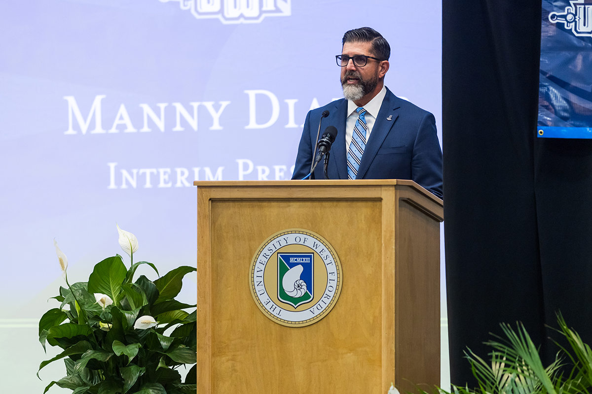 UWF Interim President Manny Diaz Jr. gives 2025 State of the University address