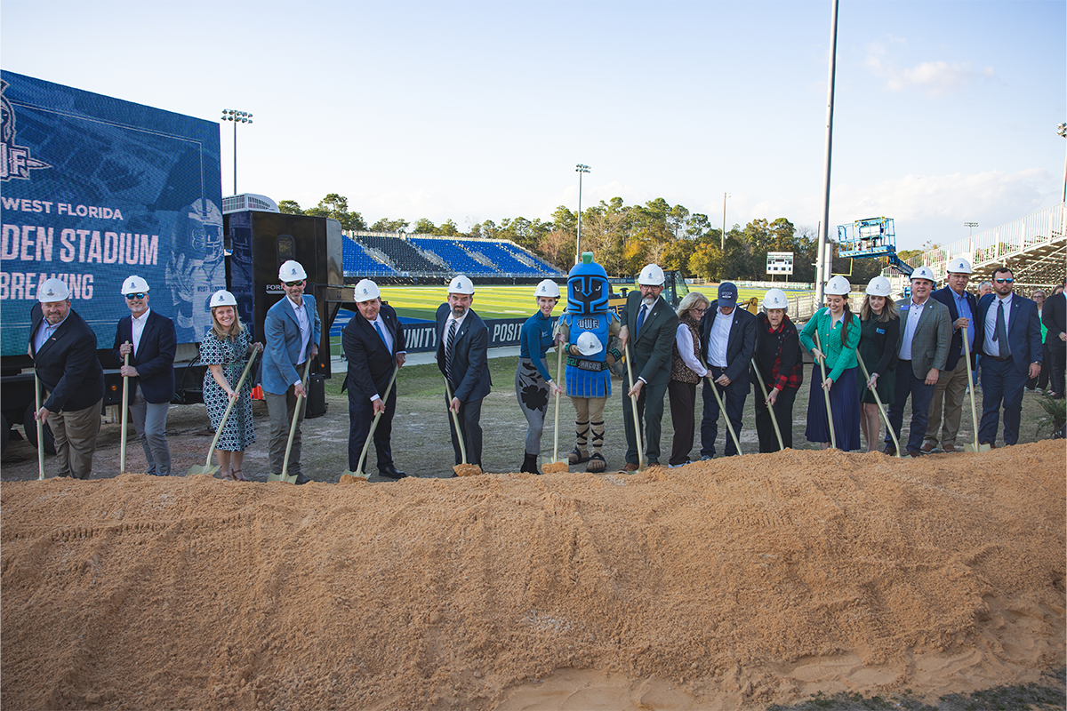 Darrell Gooden Stadium groundbreaking ceremony on Feb. 11, 2026